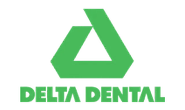 The image displays a logo consisting of a green triangle with a white outline, inside which there s a stylized letter D with a tooth-like shape on its right side, all set against a white background.